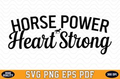 Horse Power Heart Strong SVG Design | SVG Cut files Product Image 1