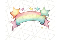 Fairy Tale Unicorn PNG Pastel Magic Clipart, Fantasy Rainbow Product Image 5