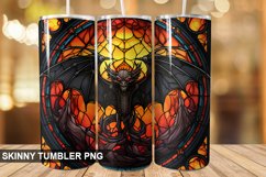 Stained Glass Halloween Bat PNG Tumbler Design Product Image 1