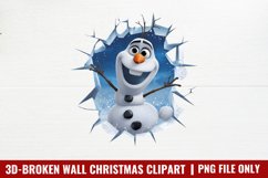 3D Broken Wal Christmas Clipart PNG Product Image 1