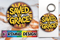 Joyful Round Keychain Magic PNG, Religious Product Image 1