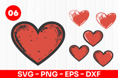 Grunge Heart Love Distressed SVG PNG Product Image 1