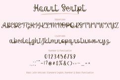 Heart Script - Handwritten Script Font With Heart Product Image 17