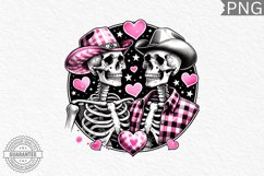 Valentine&#039;s Day Skeleton PNG - Valentine Clipart Sublimation Product Image 1