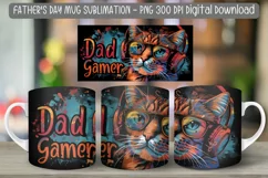 Dad Gamer Coffee Mug - Unique Gaming Sublimation PNG Product Image 2