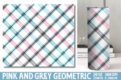 Pink and Grey Geometric Papers Tumbler Wrap Product Image 1