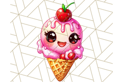 Sweet Treat Face PNG Clipart, Cute Kawaii Dessert Art Png Product Image 5
