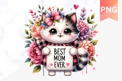 Best mom ever Sublimation - Mother's Day Clipart PNG Product Image 1
