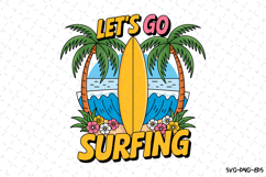 Let's Go Surfing SVG Design | Summer | SVG Cut files Product Image 1