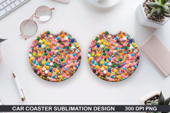Car Coaster Sublimation| Coaster PNG Design Product Image 1