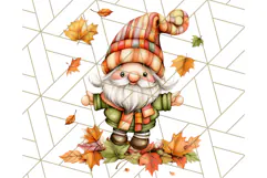 Fall Gnome PNG Clipart, Cute Autumn Gnomes with Pumpkins Product Image 5