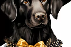 Black Retriever Christmas PNG Instant Download,Christmas Dog Product Image 8