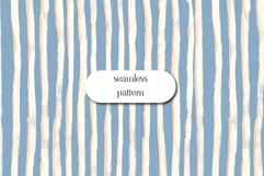 Seamless Blue Striped Pattern with Hand Painted Lines Product Image 1
