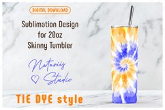 Tie Dye pattern for 20oz SKINNY TUMBLER. Product Image 1