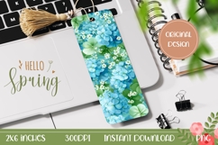 Blue Hydrangea Bookmark PNG, Flowers Bookmark Design Product Image 1