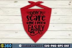 Don't scare me i pee easily SVG, Halloween Dog Bandana SVG Product Image 4
