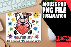 Playful Mouse Pad Designs for Gifts, Cute Cow Product Image 1