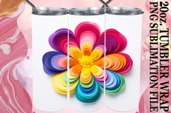 3D Floral Extravaganza Tumbler 20oz Design Product Image 1