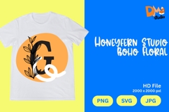 Honeyfern Studio Boho Floral Monogram Product Image 1