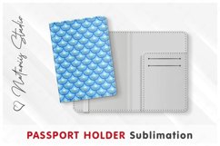 Inflated Puffy Mermaid Scales - Passport Holder sublimation. Product Image 1