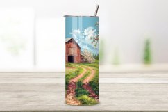 Spring 3D Landscape Floral Tumbler Wrap, Seamless Spring PNG Product Image 2