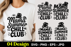Mama Summer Chill Club SVG PNG Product Image 1