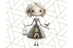Creepy Dolls Clipart PNG Haunted Toy Characters Product Image 5