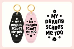 Funny Driving Motel Keychain SVG | Scares Me Too Product Image 3