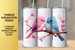Valentine's Day Birds tumbler wrap - 20oz Straight Product Image 1