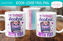 Valentines mug wrap PNG for book lovers, Book nerd mug Product Image 2