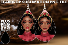 Unique Teardrop EARRINGS Design, Afro Girl Product Image 1