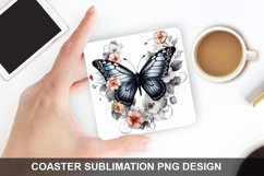 4Th Of July Butterfly - Coaster Sublimation Design Product Image 1