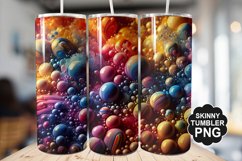 Colored Water Drops Tumbler Warp - Tumbler PNG Design Product Image 1