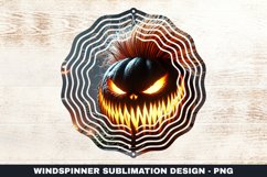 Halloween Pumpkins Wind Spinner Sublimation Design Product Image 1