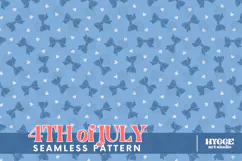 American 4th of July Patriotic Coquette Bow Seamless Pattern Product Image 1