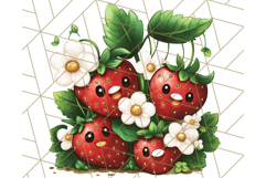 Strawberry Fruit PNG Clipart, Adorable Kawaii Characters Png Product Image 5