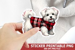 Christmas Dog Sticker| Christmas Sticker PNG Design Product Image 1