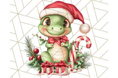 Christmas Dinosaur PNG Clipart, Cute Dino Holiday Art Png Product Image 5
