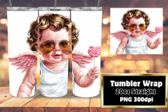 Sublimation Ready 20oz Tumbler , Cupid Product Image 1