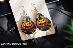 Halloween Stained Glass Pumpkin Earring Design Product Image 1