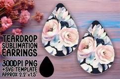 Dynamic Teardrop Design for Crafts , Flower Pattern Product Image 1