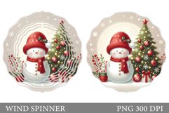 Cute Snowman Wind Spinner. Christmas Wind Spinner Design Product Image 1