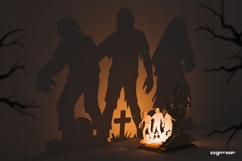 Halloween Shadow Candle Holders Bundle | Laser Cut | SVG Product Image 17