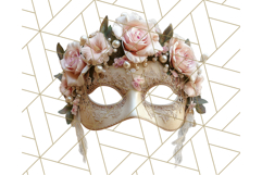 Vintage Garden Masquerade Floral Eye Mask PNG Clipart Product Image 5
