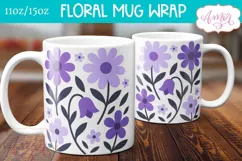 Spring floral mug wraps sublimation PNG, whimsical mug png Product Image 4