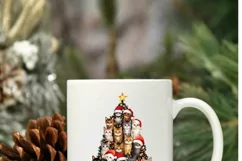 Merry Catmas for Christmas Sweatshirt, Cats Png Design Product Image 6