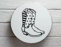 Cowboy boots cricut, America boots patriotic USA svg, png Product Image 7