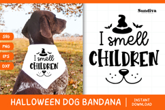 Funny Halloween Dog Bandana Quote SVG | I Smell Children Product Image 1