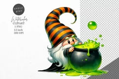 Halloween clipart, Gnome clipart, Kids Halloween Product Image 1
