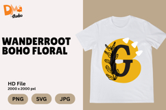 Wanderroot Boho Floral Monogram Product Image 1